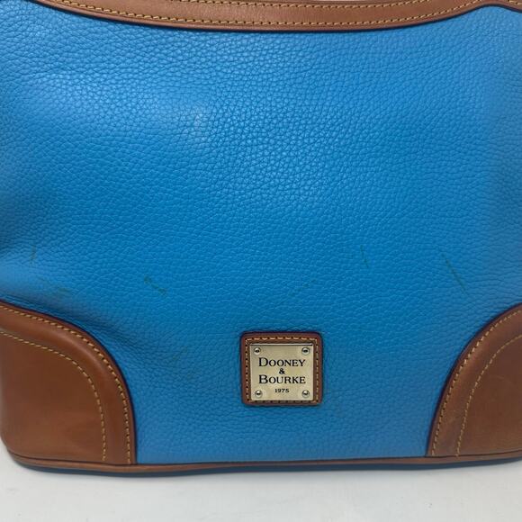 Dooney & Bourke Azure Pebble Leather Hobo w/Cotton Lining  (selling as is) - Picture 9 of 16